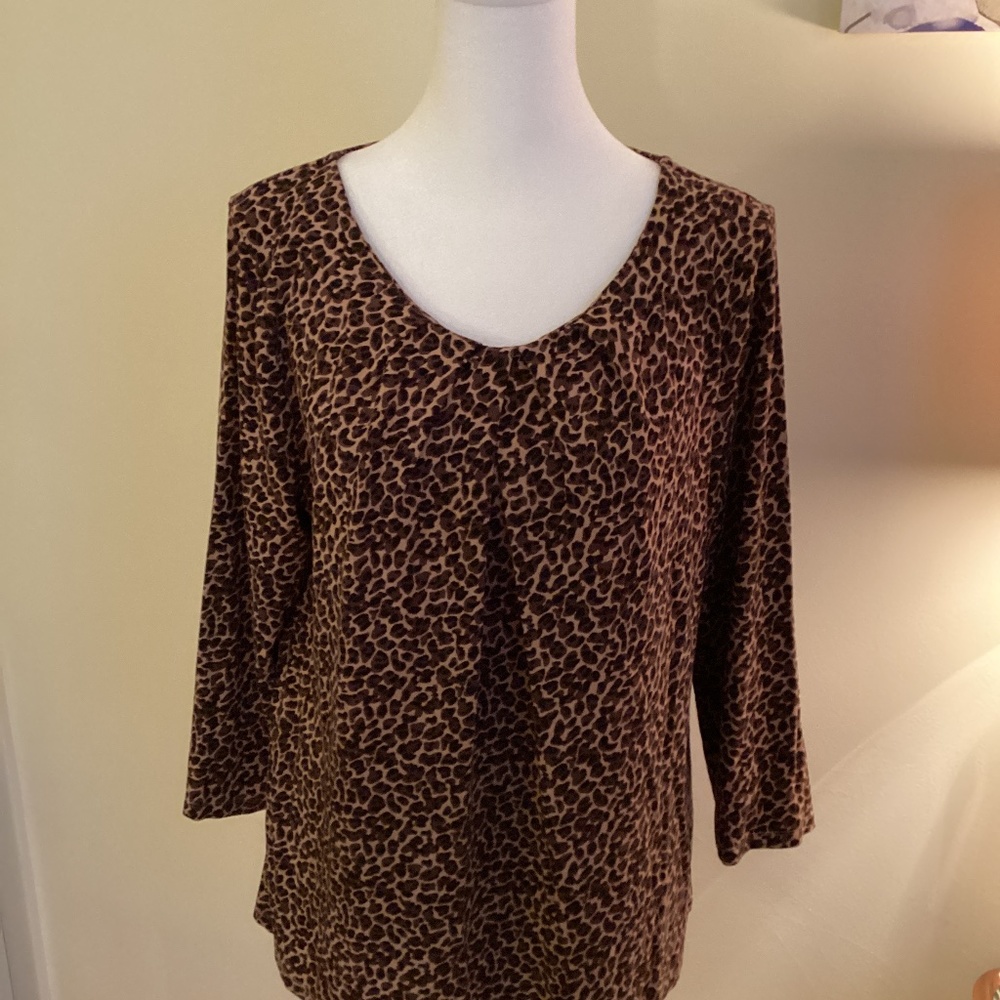 Talbots print top size L